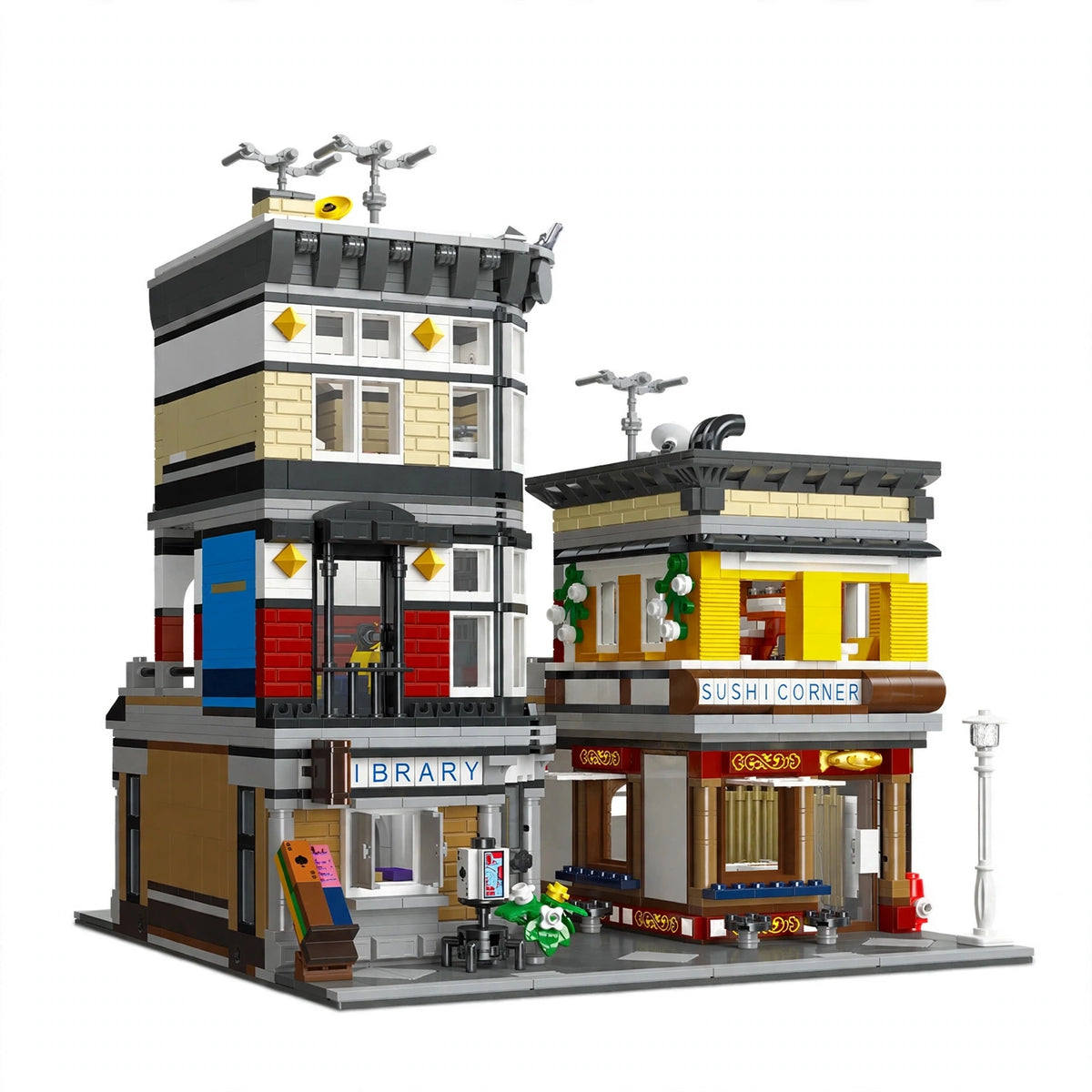 Sushi Corner and Library Modular Building Set