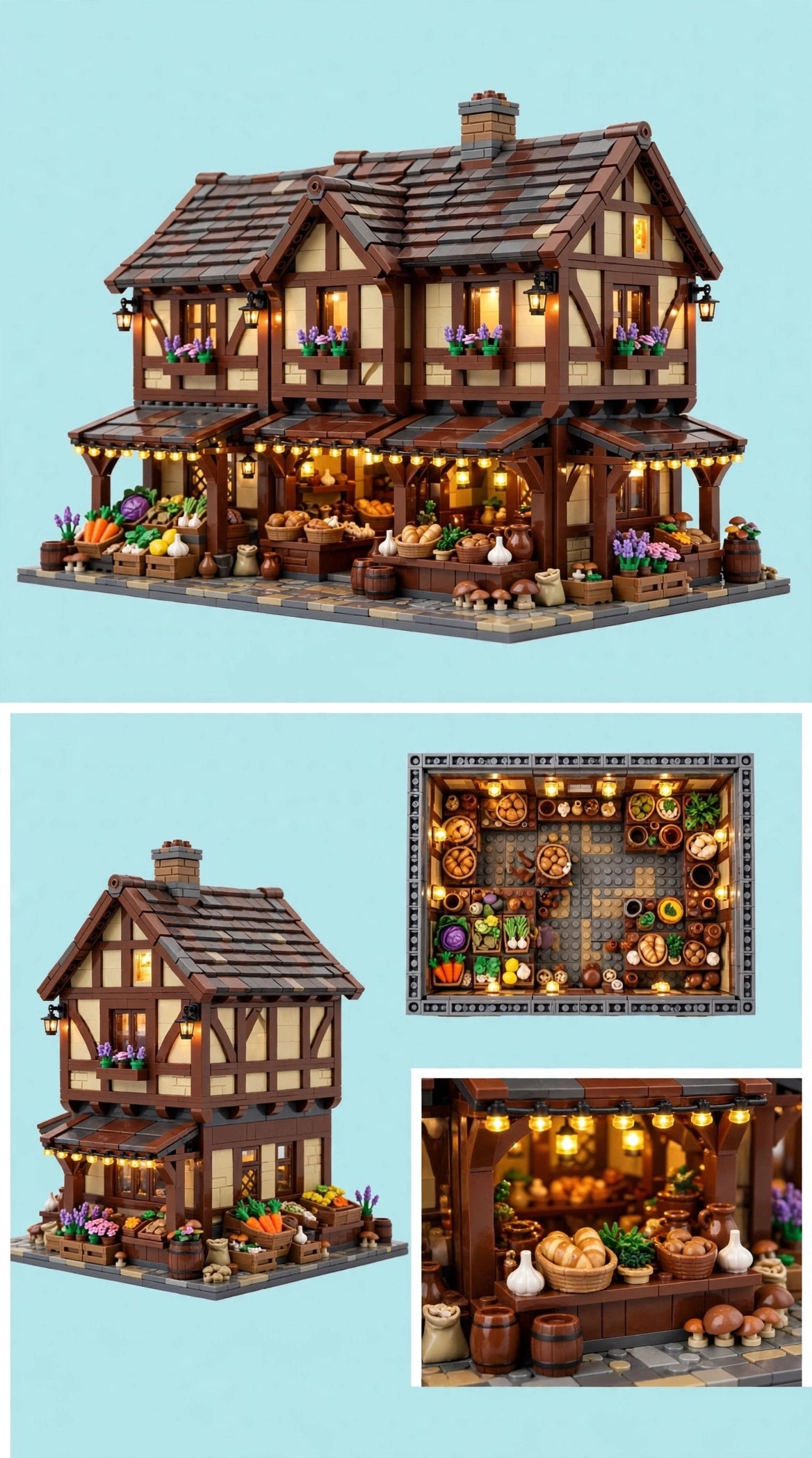 Medieval Market - 3335 pcs - Includes LED Light Components