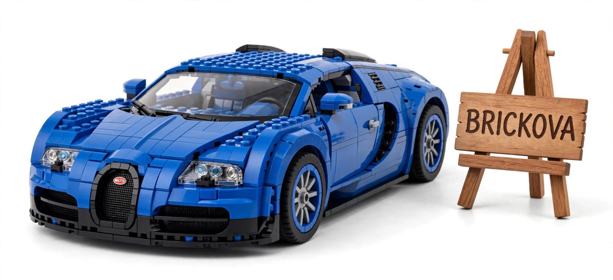 Blue Supercar 1:8 Scale Brick Built Model
