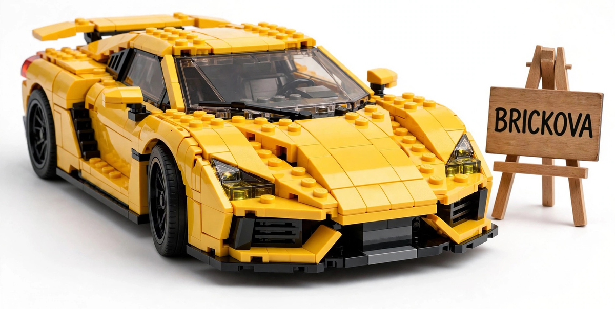 Yellow Supercar - Brick Model